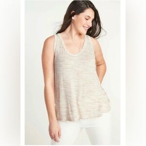 Old Navy Women’s Size Medium - Luxe Warm Space Dye Stripe V-Neck